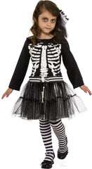 Girls Little Skeleton Costume