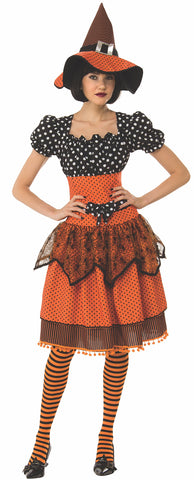 Womens Polka Dot Witch Costume - HalloweenCostumes4U.com - Adult Costumes