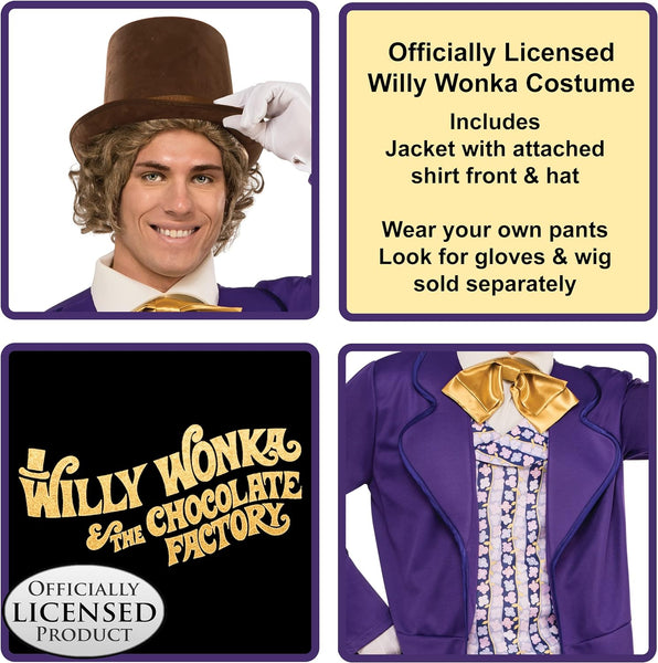 Mens Willy Wonka & The Chocolate Factory Costume