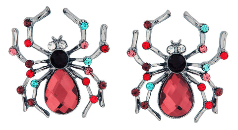 Wicked Gems Jeweled Spider Earrings Costume Jewelry Accessory - HalloweenCostumes4U.com - Costume Props & Accessories