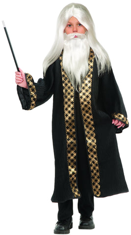 White Wizard Wig, Moustache, & Beard Costume Kit - HalloweenCostumes4U.com - Costume Props & Accessories