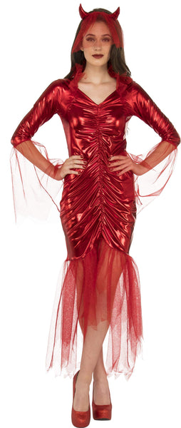 Womens Red Devil Bride Costume Dress - HalloweenCostumes4U.com - Adult Costumes