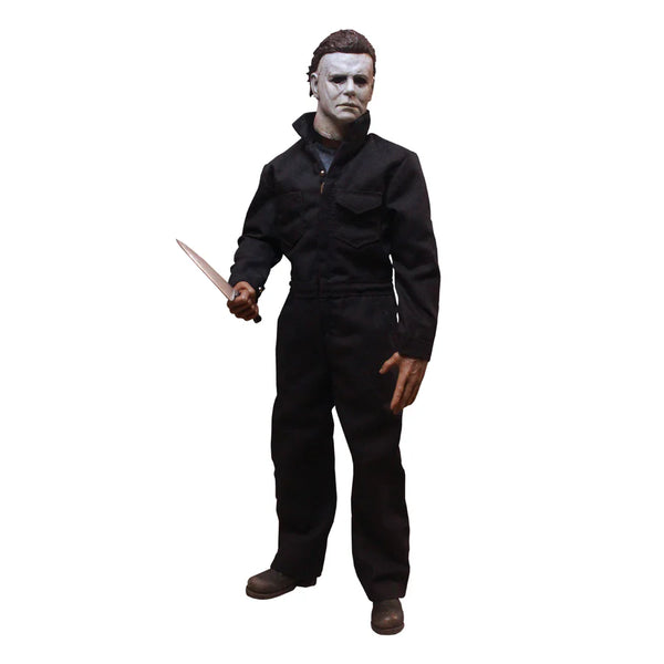 Halloween 2018 Michael Myers 12-inch action figure horror collectible in navy blue coveralls and wearing white mask and gripping knife