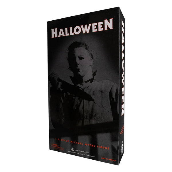 Halloween 1978 Michael Myers 12- inch collectible figure back of collector's box packaging