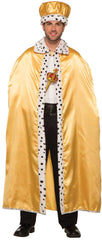 Adults Golden Royal Cape Costume