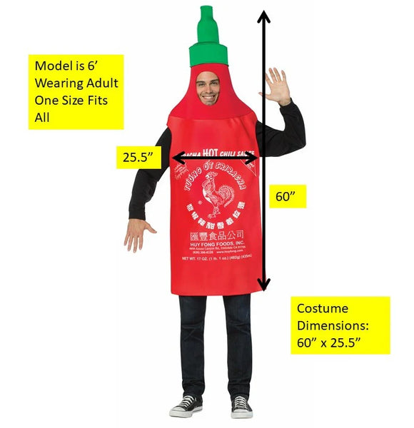 Adults Sriracha Hot Chili Sauce Costume