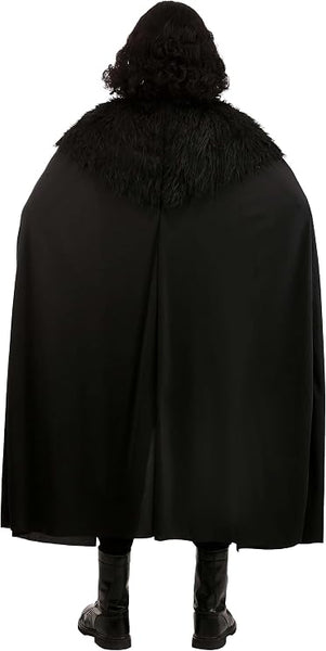 Black Medieval Viking Wolf Clan Warrior Cape Costume Accessory