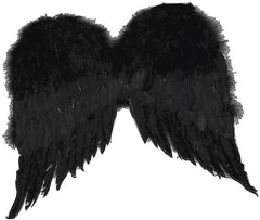 Black Feather Wings Costume Accessory