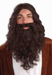 Brown Biblical Wig and Beard Costume Accessory Set