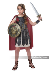 Girls Fearless Roman or Greek Gladiator Costume Dress