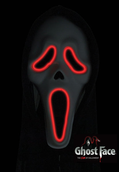 Kids Scream Electroluminescence Ghost Face Costume