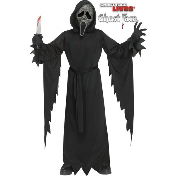 Kids Scream Gun Powder Bling Ghost Face Costume