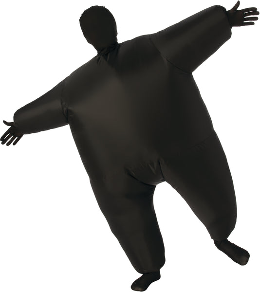 Child wearing the Kids Inflatable Black Body Suit Costume featuring 