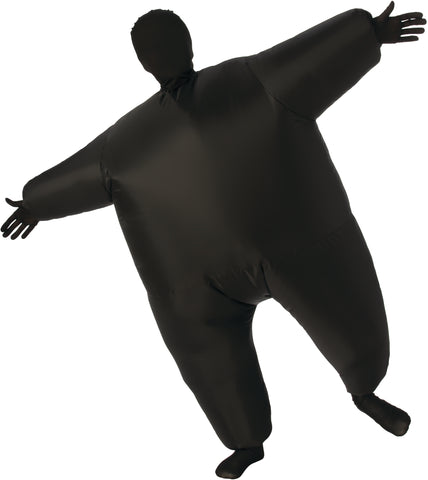 Child wearing the Kids Inflatable Black Body Suit Costume featuring 