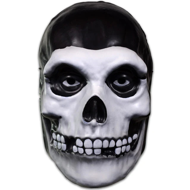 Misfits The Fiend Vacuform Costume Mask Misfits The Fiend Vacuform Costume Mask features skull‑like face with hollowed eye sockets, exaggerated cheekbones, and elongated jaw details, finished in bone‑white with deep shadowed contours, front view