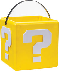 Nintendo Super Mario Mystery Block Box Trick or Treat Pail Bucket