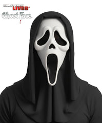 Scream Ghost Face Costume Mask with Shroud