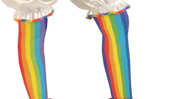 Womens Rainbow Fishnet Stockings