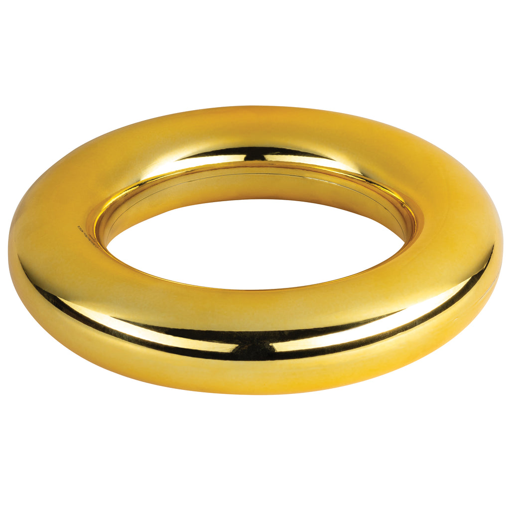 Sonic the Hedgehog Golden Ring Costume Prop Accessory featuring an oversized circular ring prop designed with a smooth, rounded shape and a gold metallic finish, capturing the instantly recognizable look of Sonic’s iconic in‑game rings. 