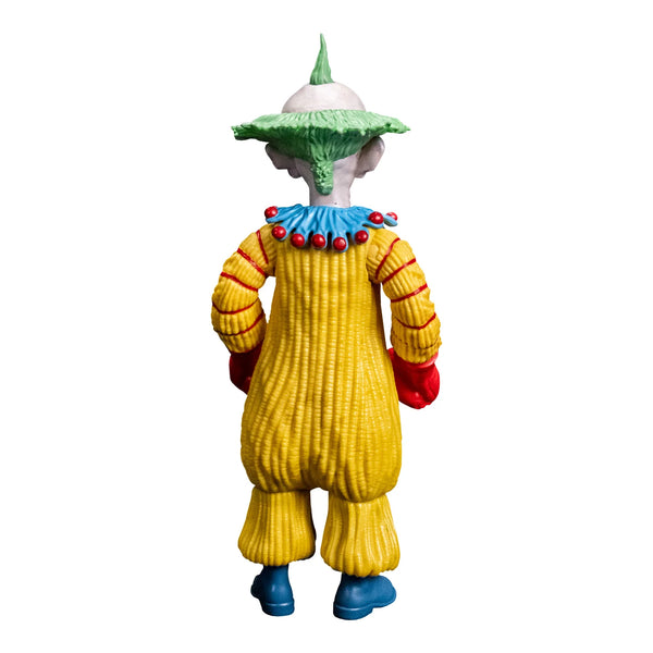 Shorty Killer Klowns from Outer Space 8-inch action figure collectible in yellow clown suit with attached red boxer gloves back view