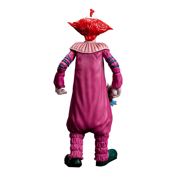 Killer Klowns from Outer Space Slim 8" Collector's Action Figure Collectible Toy  in pink clown suit holding cotton candy gun back view