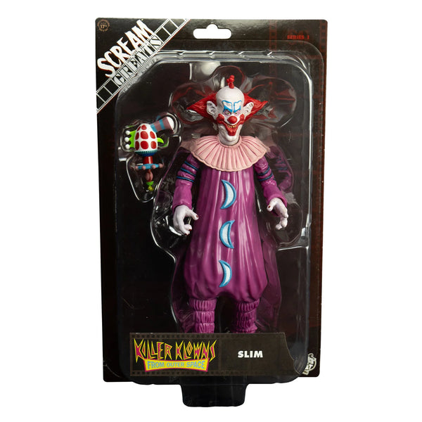 Killer Klowns from Outer Space Slim 8" Collector's Action Figure Collectible Toy in packaging front view