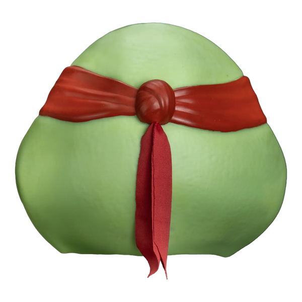 Teenage Mutant Ninja Turtles Raphael Vinyl Costume Mask features vinyl sculpt in deep turtle‑green back view