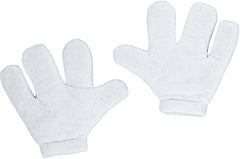 White Jumbo Foam Cartoon Gloves Costume Accessory