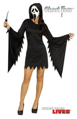 Womens Scream Glamour Ghost Face Costume Dress