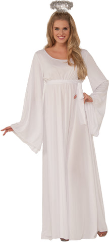 Woman posing in Womens Heavenly Angel Costume featuring Womens Heavenly Angel Costume