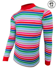 Mens Rainbow Striped Nice Guy Cosplay T-Shirt Costume