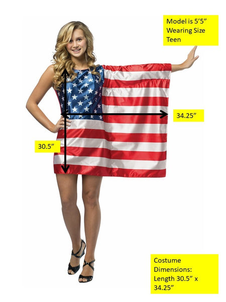Teens USA Flag Dress Costume - HalloweenCostumes4U.com - Adult Costumes