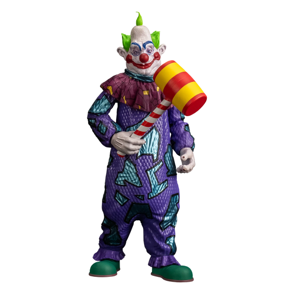 Killer Klowns from Outer Space Jumbo 8 inch collector action figure horror collectible in purple clown suit with mallet accessory