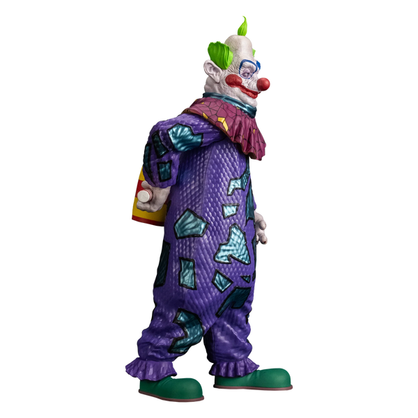 Jumbo Killer Klowns from Outer Space horror 8-inch figure collectible in purple clown suit with mallet right side profile