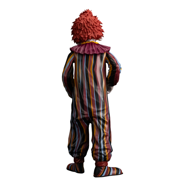 Rudy Killer Klowns from Outer Space 8-inch action figure collectible in striped clown suit back profile