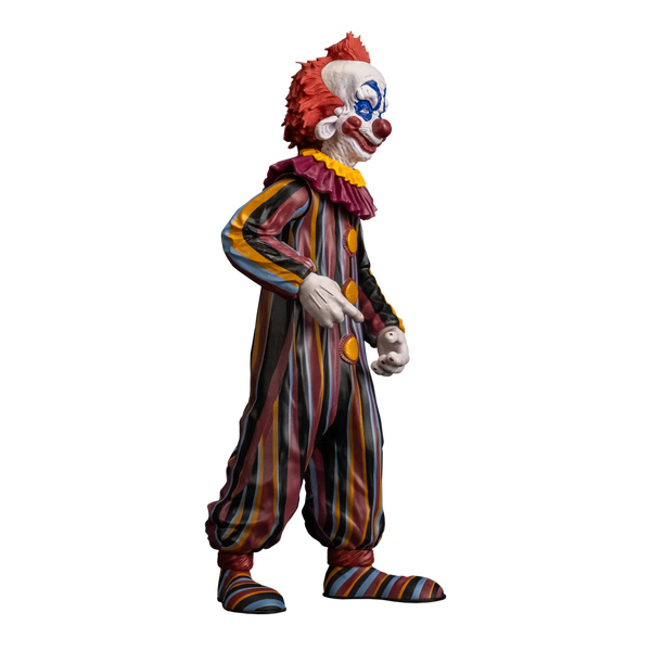 Rudy Killer Klowns from Outer Space 8-inch action figure collectible in striped clown suit right side profile 