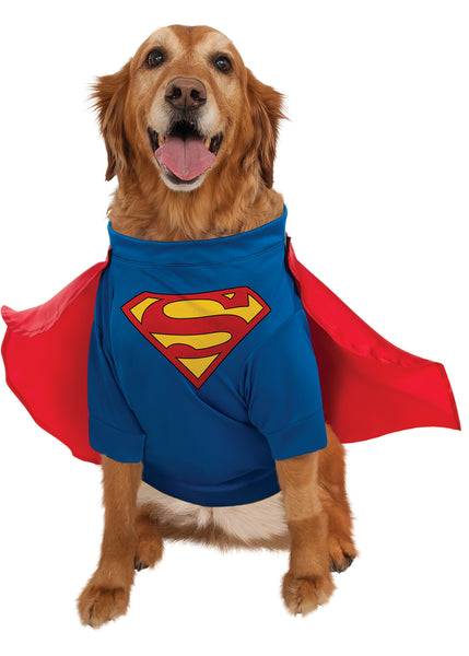 Pets DC Universe Superman Shirt & Cape Costume - Rubies Costumes & Accessories - HalloweenCostumes4U.com - Pet Costumes & Accessories