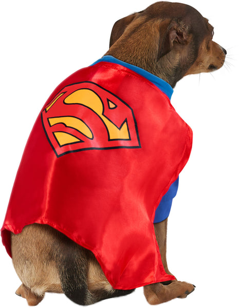 Pets DC Universe Superman Shirt & Cape Costume - Rubies Costumes & Accessories - HalloweenCostumes4U.com - Pet Costumes & Accessories