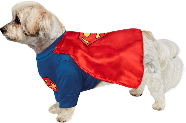 Pets DC Universe Superman Shirt & Cape Costume - Rubies Costumes & Accessories - HalloweenCostumes4U.com - Pet Costumes & Accessories