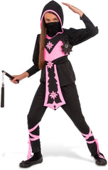 Costume de ninja cristal rose pour fille