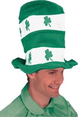 St. Patrick's Day Green and White Stovepipe Hat
