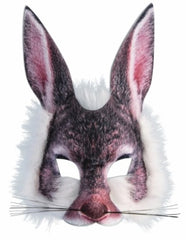 Gray Bunny Rabbit Face Mask Costume Accessory