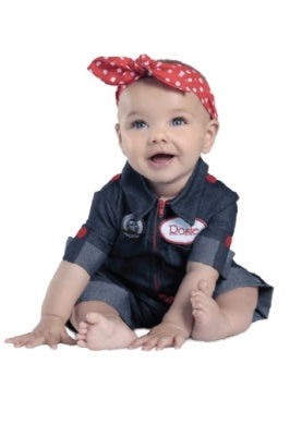 Disfraz de Rosie la remachadora para bebés y niños pequeños