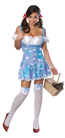 Costume Dorothy à paillettes pour femme/adolescente Le Magicien d'Oz