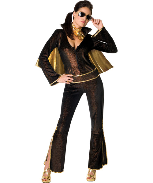 Womens/Teens Black Elvis Jumpsuit Costume - Rubies Costumes & Accessories - HalloweenCostumes4U.com - Adult Costumes