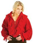 Red Mens Pirate Shirt - Rubies Costumes & Accessories - HalloweenCostumes4U.com - Adult Costumes