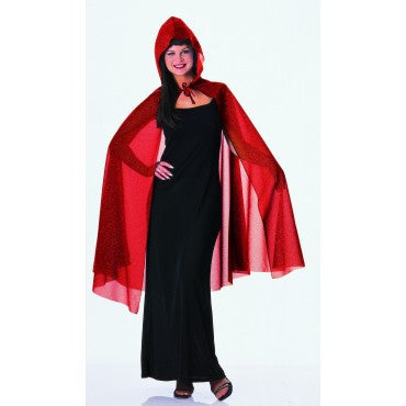 Red Hooded Glitter Cape - Rubies Costumes & Accessories - HalloweenCostumes4U.com - Accessories