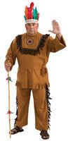 Mens Plus Size Native American Warrior Costume - Rubies Costumes & Accessories - HalloweenCostumes4U.com - Adult Costumes
