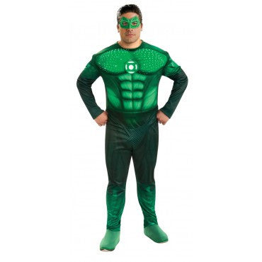 Mens Plus Size Green Lantern Deluxe Light Up Hal Jordan Costume - Rubies Costumes & Accessories - HalloweenCostumes4U.com - Adult Costumes