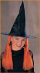 Kids Orange Hair Witch Hat - Rubies Costumes & Accessories - HalloweenCostumes4U.com - Accessories